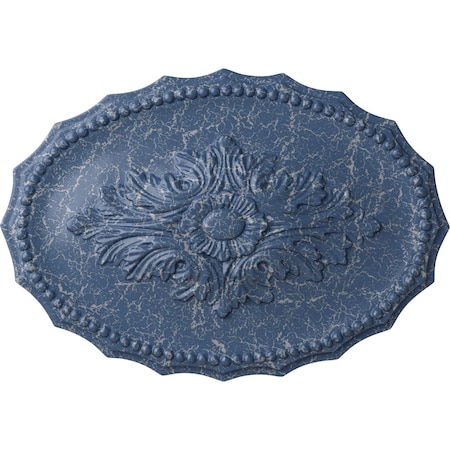 Oxford Ceiling Medallion, Hand-Painted Americana Crackle, 16 7/8W X 11 3/4H X 1 1/2P